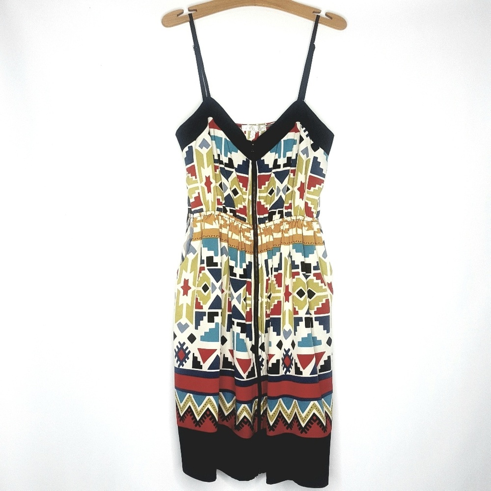Southwestern Print Strappy Dress Sz Med